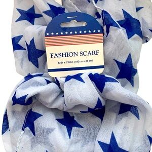 Patriotic Star Fashion Scarf NWT